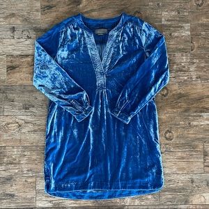 Gorgeous blue ANTHROPOLOGIE tunic dress S
